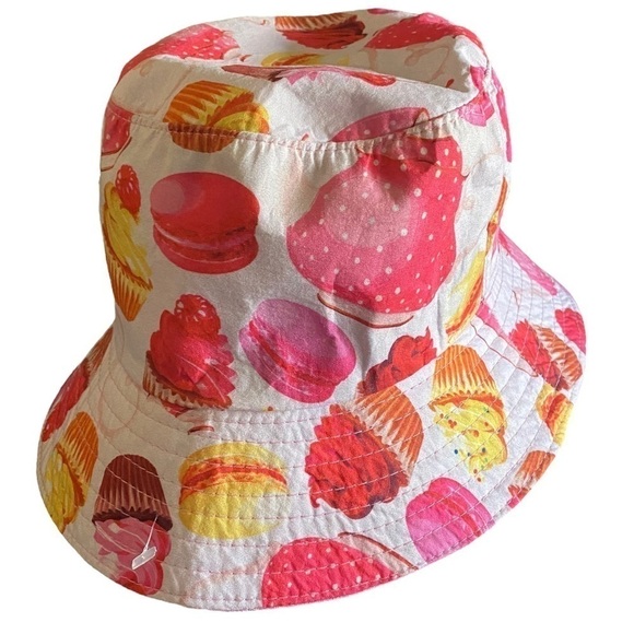 Printed Bucket Hat Pink & White Barbicore Print M/L 3” B… - Picture 7 of 8